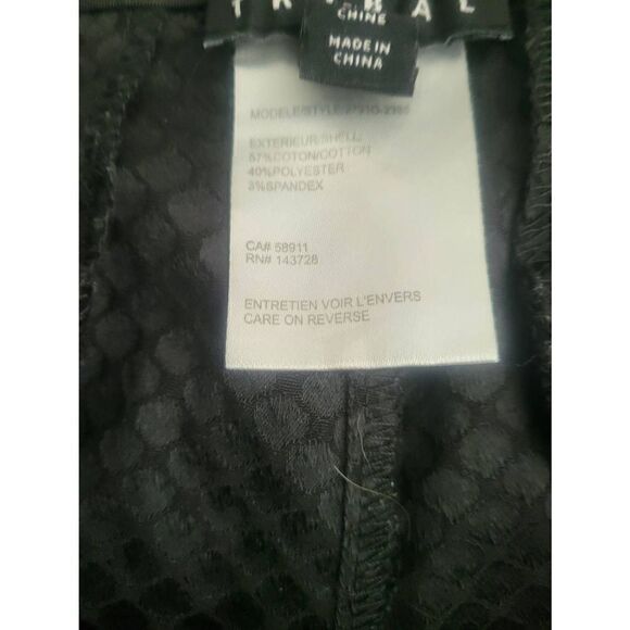 Women's‎ Tribal Pull On Dress Pants Slacks Trousers Black Size 12 - Picture 8 of 9